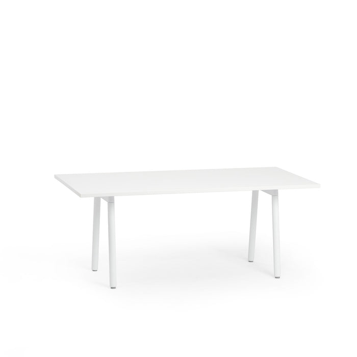 Modern white rectangular table isolated on white background (White-72&quot; x 36&quot;)