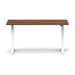 Modern wooden desk with white metal legs isolated on a white background (Walnut-60&quot;)