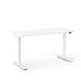 White modern height-adjustable standing desk on a white background. (White-47&quot;)