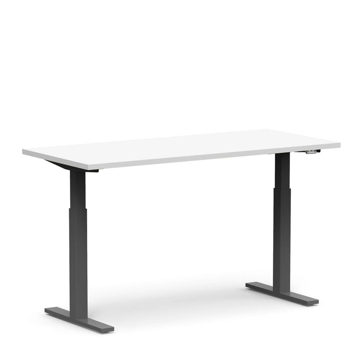 White modern adjustable standing desk isolated on a white background (White-60&quot;)
