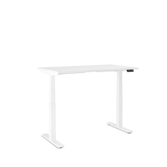 White adjustable standing desk isolated on a white background. (White-47&quot;)