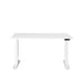 Adjustable white standing desk with electronic control panel against a white background. (White-47&quot;)