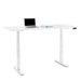 Modern standing desk with laptop and notebook on white background. (White-72&quot;)