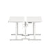 Modern height-adjustable white desk with dual-motor legs on a white background. (White-47&quot;)