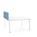 White office desk with blue partition on white background (Slate Blue-45&quot;)