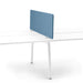 Modern white office desk with blue partition on a white background (Slate Blue-55&quot;)