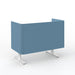 Modern blue office privacy panel on white background (Slate Blue-48&quot;)