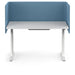 Modern blue office privacy booth with white standing desk. (Slate Blue-60&quot;)