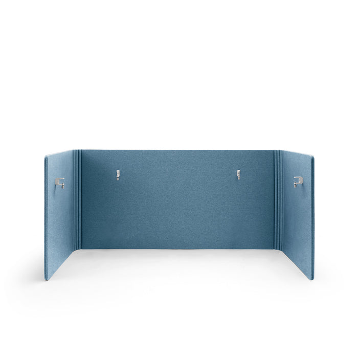 Blue fabric office partition wall isolated on white background (Slate Blue-60&quot;)