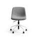 Modern gray office chair with adjustable height on white background. (Stone)