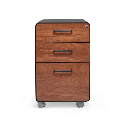  (Walnut-Black-With Casters)