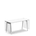 Modern white minimalist desk on a white background (27&quot;)