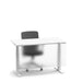 Modern office desk with chair on white background (45&quot;)