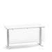 Modern white reception desk on a white background. (55&quot;)
