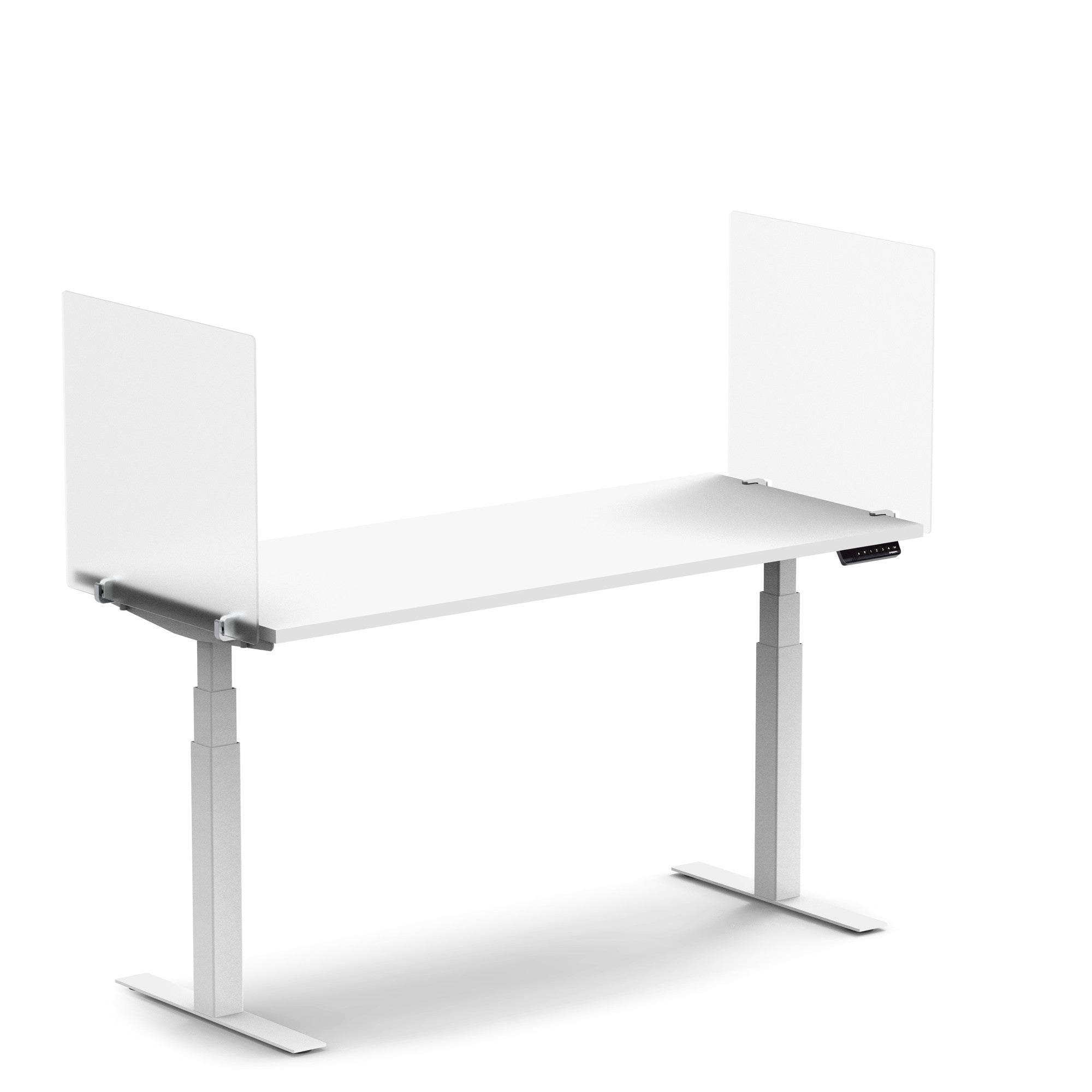 Blank whiteboard with stand isolated on white background (27")
