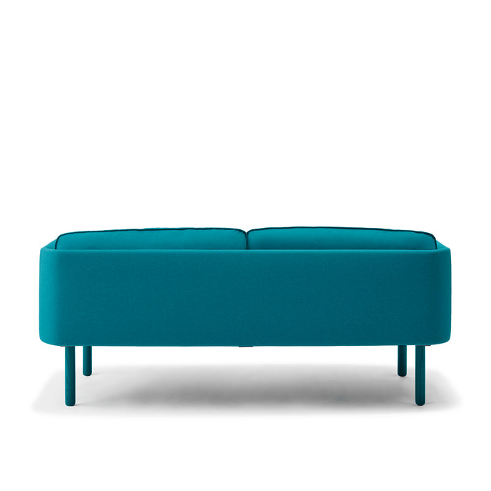 Modern teal sofa with sleek design on white background (Teal)