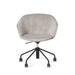 Modern grey office chair with wheels on a white background. (Gray)