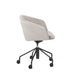Modern light gray office chair with wheels on a white background. (Gray)