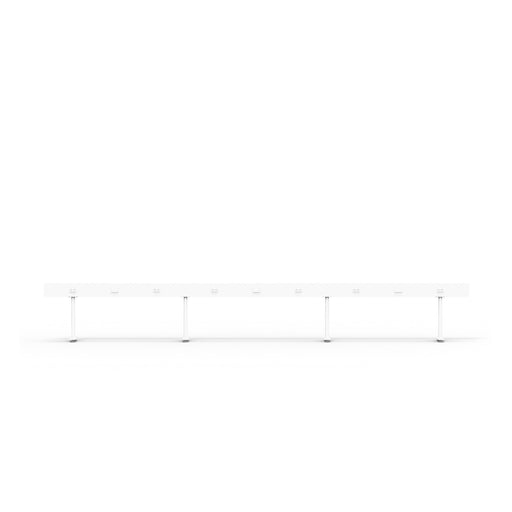 Minimalist white modern bookshelf isolated on white background (White-180&quot;)