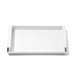 White modern wall-mounted folding table in a closed position. (White)