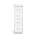 White modern four-drawer filing cabinet on a white background (White)