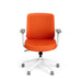 Orange office chair with adjustable armrests on white background (Orange-Mid Back)