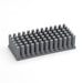 Gray plastic heat sink for cooling electronic components on a white background. (Dark Gray)