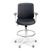 Ergonomic office chair with adjustable height and armrests on white background. (Dark Gray)