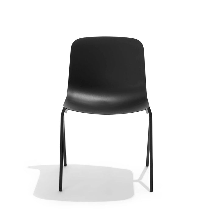 Black modern chair isolated on white background (Black)