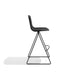 Modern black bar stool with metal legs on white background. (Black)