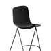 Modern black designer chair isolated on white background. (Black)