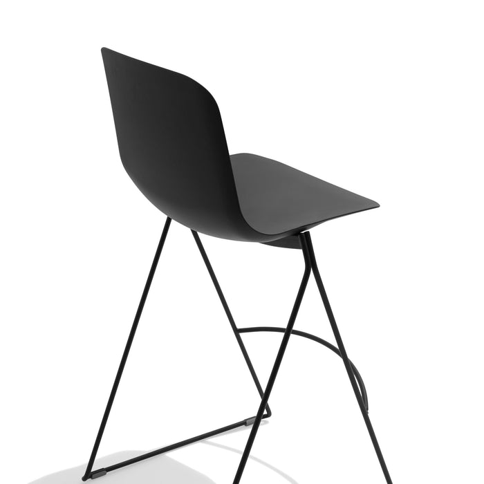 Modern black designer chair on white background (Black)
