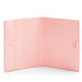 Open pink folder on white background. (Blush)