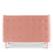 Pink tufted modern sofa on a white background (Blush-Blush)(Blush-Gray)