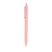 Peach-colored retractable pen with clip on a white background (Blush-Black)