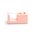 "Pink Poppin tape dispenser with white tape on a clean white background" (Blush)