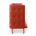 Modern red high-back chair with tufted upholstery on white background (Brick-Brick)(Brick-Dark Gray)(Brick-Gray)