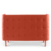 Modern red fabric tufted sofa on white background (Brick-Brick)(Brick-Dark Gray)(Brick-Gray)