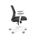 Ergonomic office chair with adjustable armrests and white base on a white (Dark Gray-Mid Back)