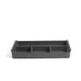 Gray desk organizer tray with dividers on a white background. (Dark Gray)