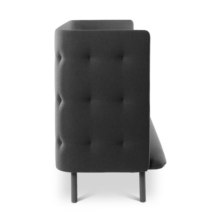 Modern charcoal gray tufted accent chair isolated on white background. (Dark Gray-Dark Gray)(Dark Gray-Brick)(Dark Gray-Dark Blue)(Dark Gray-Teal)