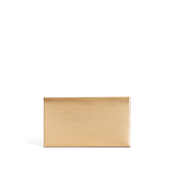 Gold leather wallet on white background (Gold)