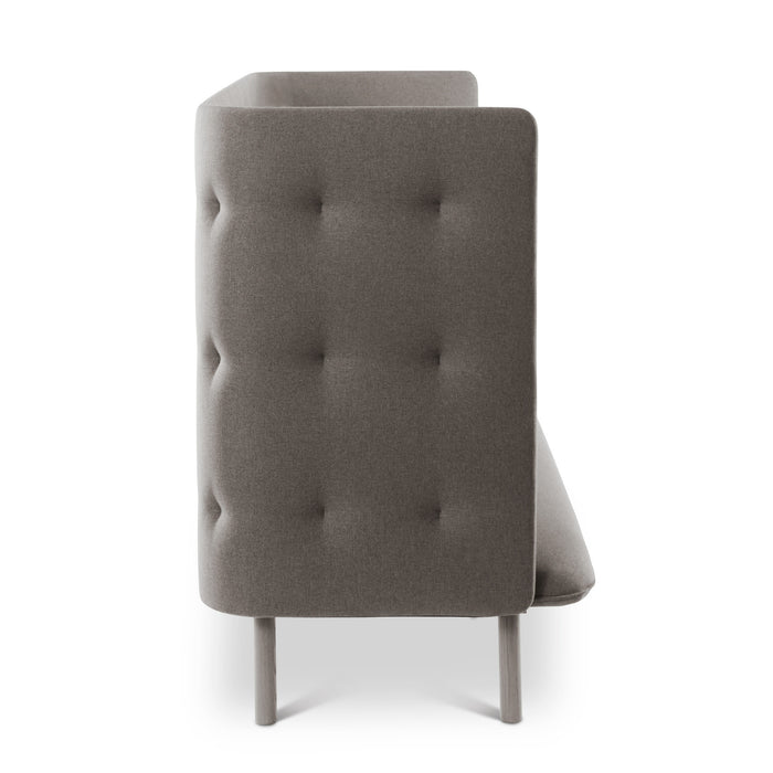 Modern grey tufted armchair with high back isolated on white background. (Gray-Gray)(Gray-Blush)(Gray-Brick)(Gray-Dark Blue)(Gray-Dark Gray)