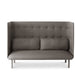Modern gray fabric sofa with tufted backrest on a white background. (Gray-Gray)(Gray-Blush)(Gray-Brick)(Gray-Dark Blue)(Gray-Dark Gray)