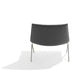 Modern gray fabric lounge chair with metal legs on white background. (Dark Gray-Nickel)