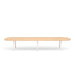 Modern wooden conference table with metal legs on a white background. (Natural Oak-180&quot;)