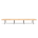 Modular wooden office table with metal legs on white background (Natural Oak-246&quot;)