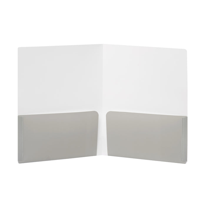 Open blank white folder on a white background (Slate Blue)