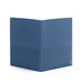 Blue hardcover notebook standing upright on a white background. (Slate Blue)