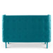 Teal mid-century modern sofa with tufted back isolated on white background (Teal-Teal)(Teal-Dark Gray)